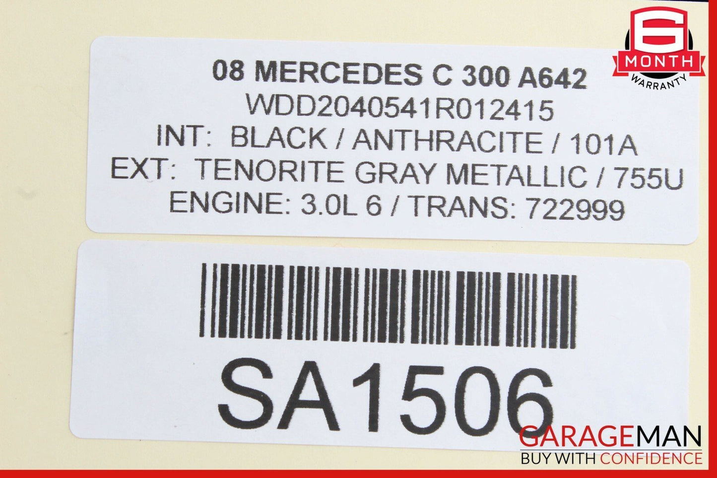 08-14 Mercedes W204 C300 C350 Sedan Front Right Side Door Control Module Unit
