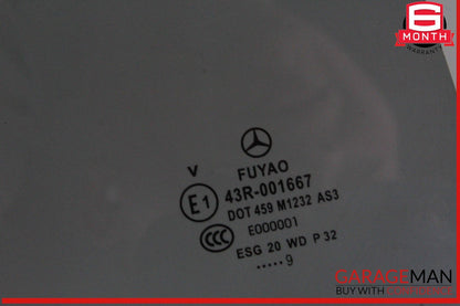 15-20 Mercedes X156 GLA250 GLA45 AMG Rear Right Side Door Window Glass OEM