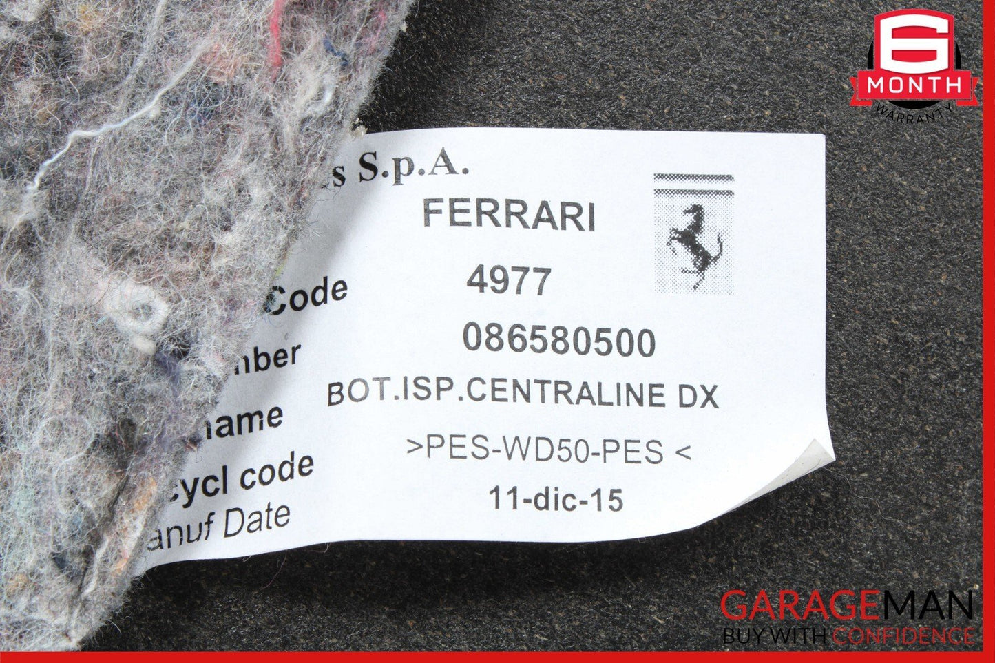 15-18 Ferrari California T Front Right Floor Trap Door Service Panel 086580500