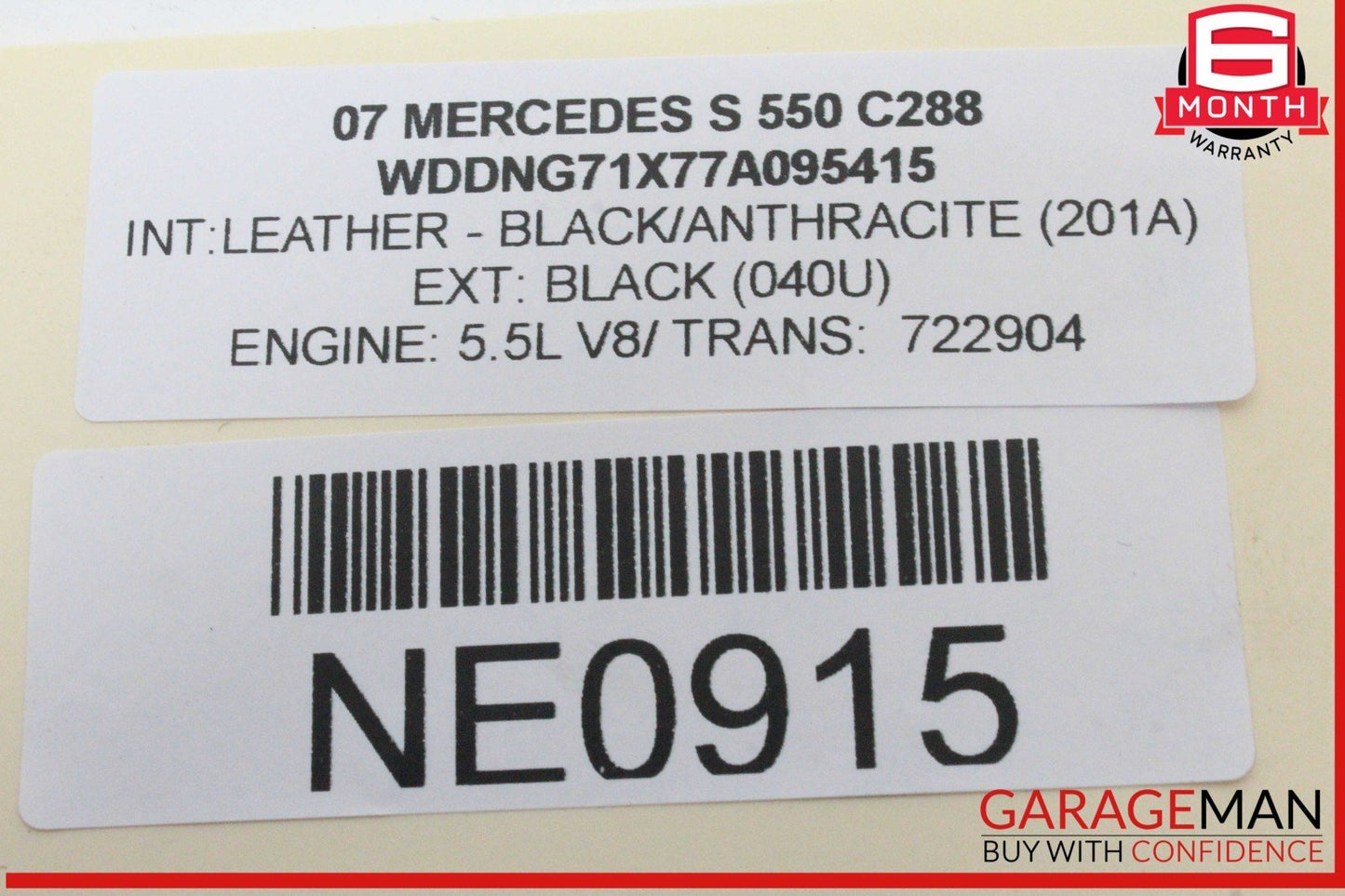 07-14 Mercedes W221 S550 S400 CL63 AMG Rear Left Door Lock Latch Actuator OEM