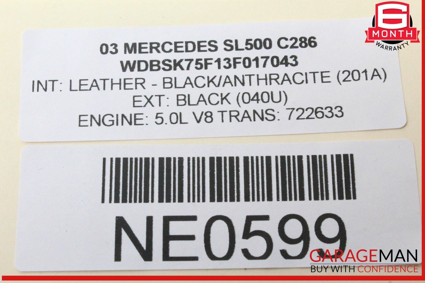 00-06 Mercedes R230 SL500 CL500 Voice Command Control Module Unit SYN9266A OEM