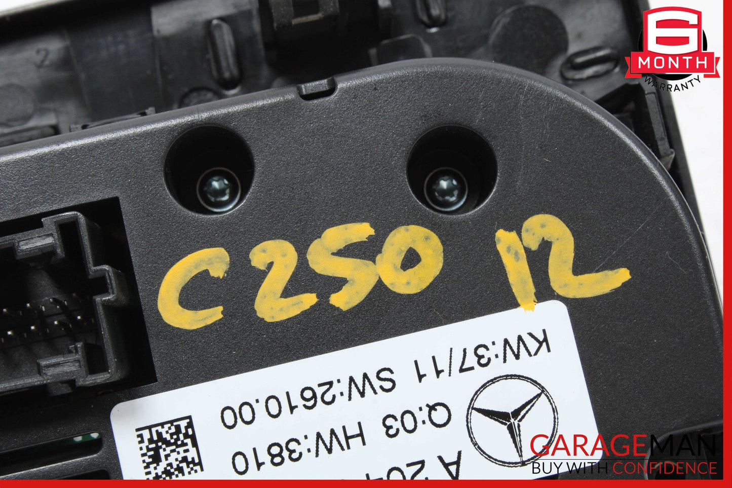 12-14 Mercedes W204 C250 C63 AC A/C Heater Climate Control Switch Trim OEM
