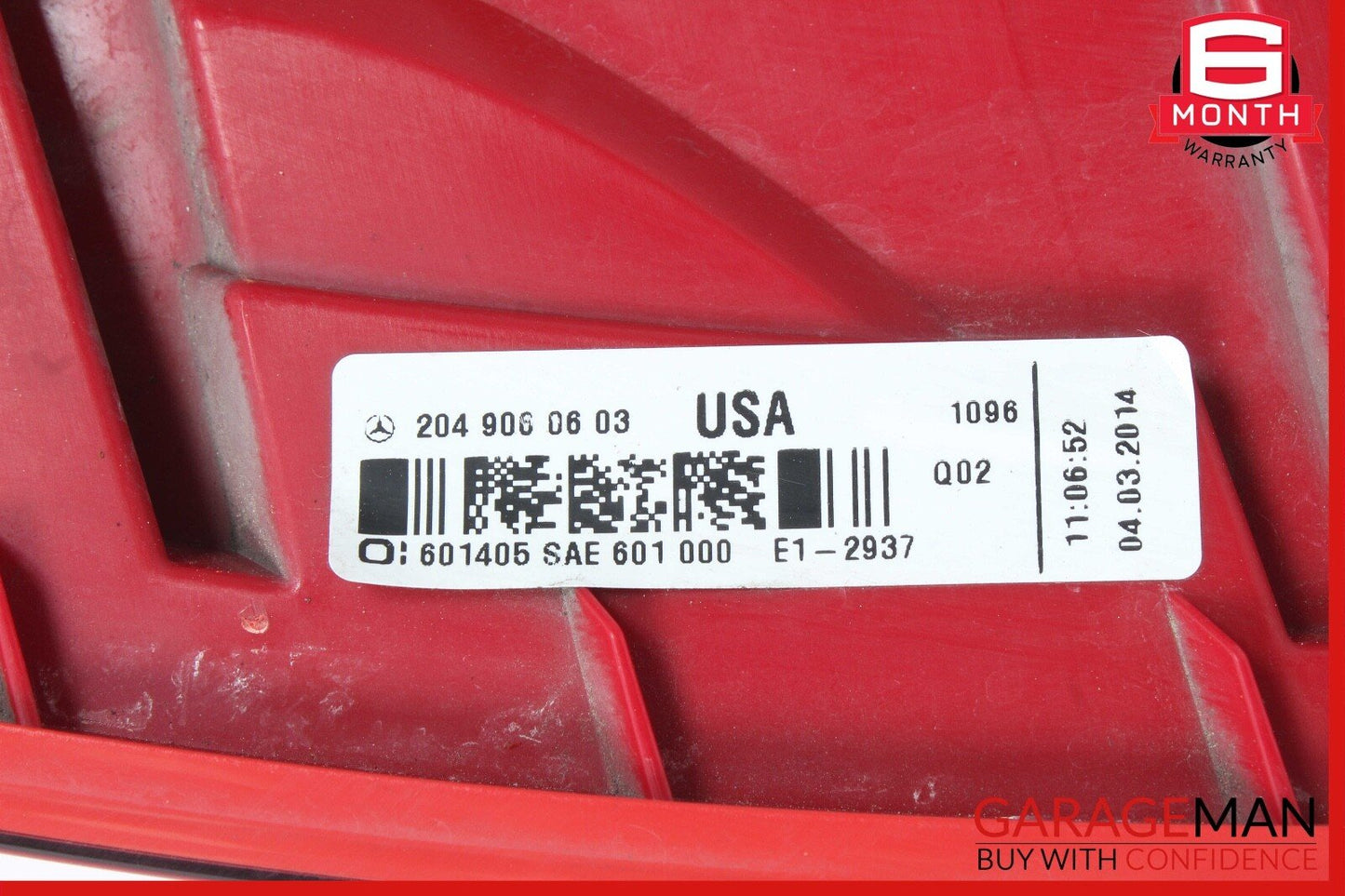 12-14 Mercedes W204 C250 Rear Left Driver Side Taillight Tail Light Lamp OEM
