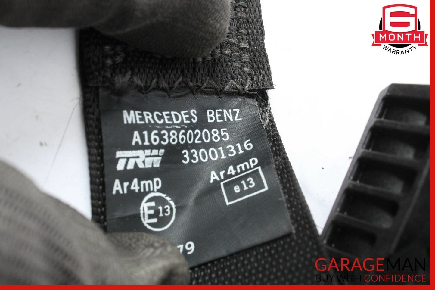 98-05 Mercedes W163 ML55 AMG ML500 Rear Right Seat Belt Retractor Black OEM
