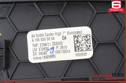 12-16 Mercedes X166 GL450 ML400 Dash Dashboard Center A/C Air Bezel Trim OEM