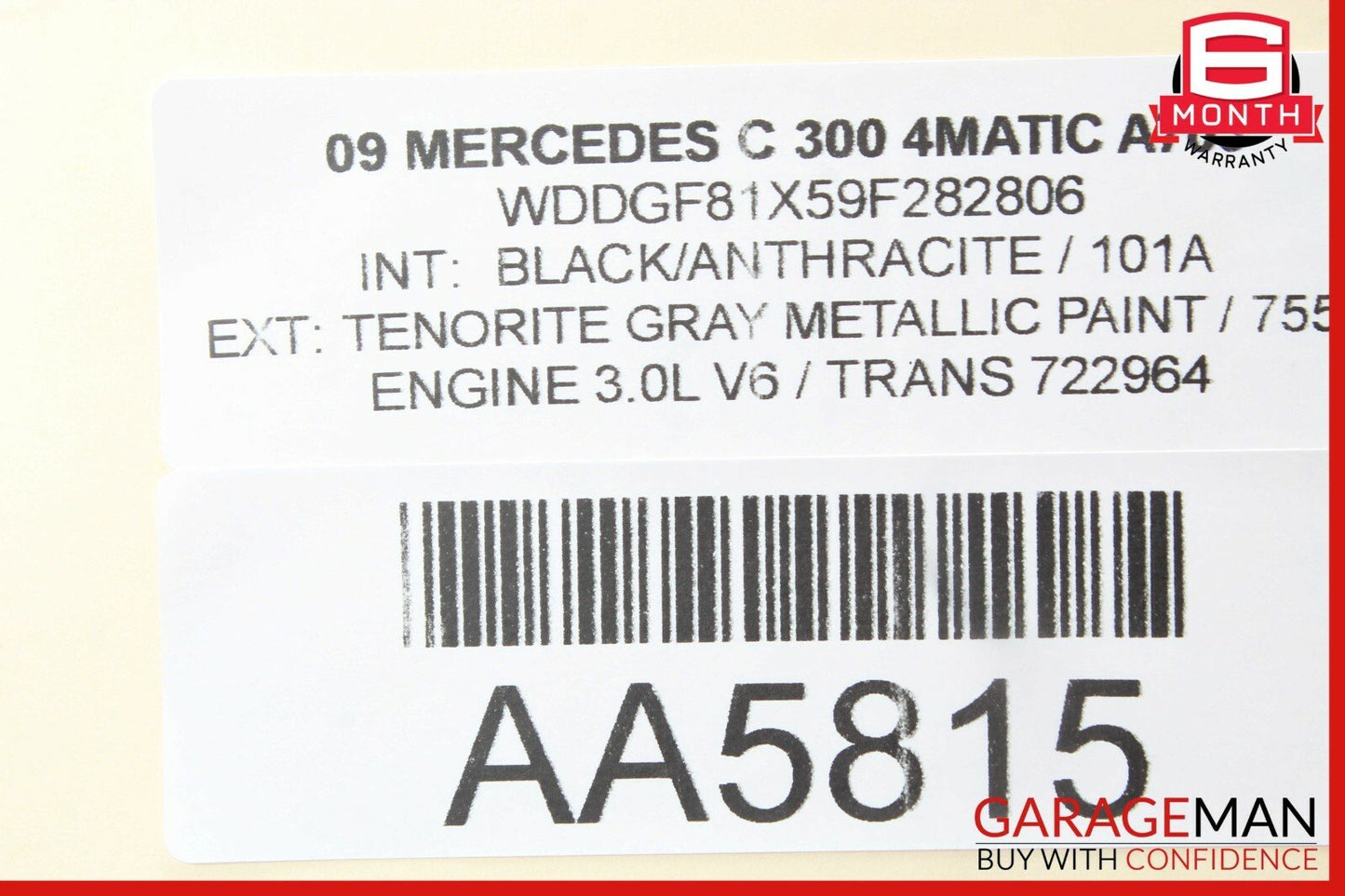 08-11 Mercedes W204 C250 C300 Front Left Driver Side Exterior Door Handle Grey