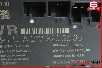 08-18 Mercedes W212 E350 C300 E400 Front Right Side Door Control Module OEM