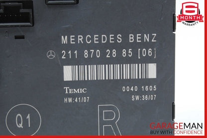 03-09 Mercedes W211 E320 E500 E350 E63 Front Right Side Door Controller Module