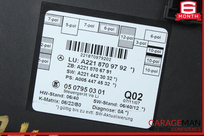 07-13 Mercedes W221 S550 S600 S400 Front Left Door Control Module 2218709792 OEM