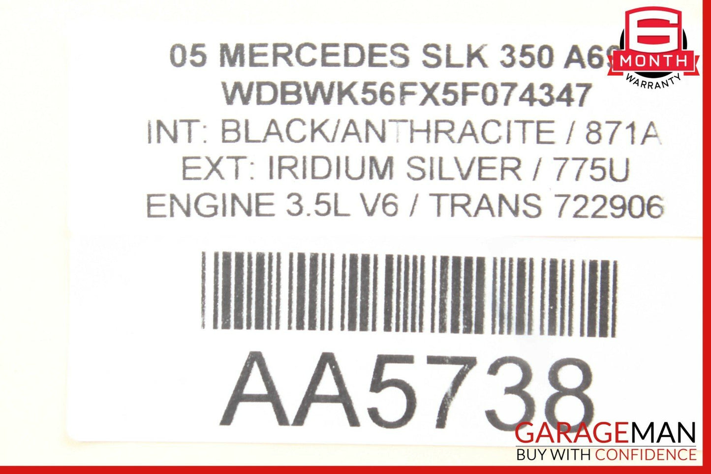 05-11 Mercedes R171 SLK300 SLK350 Rear Right / Left Suspension Upper Control Arm
