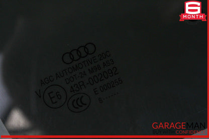 17-24 Audi Q7 Rear Right Passenger Side Door Window Glass OEM