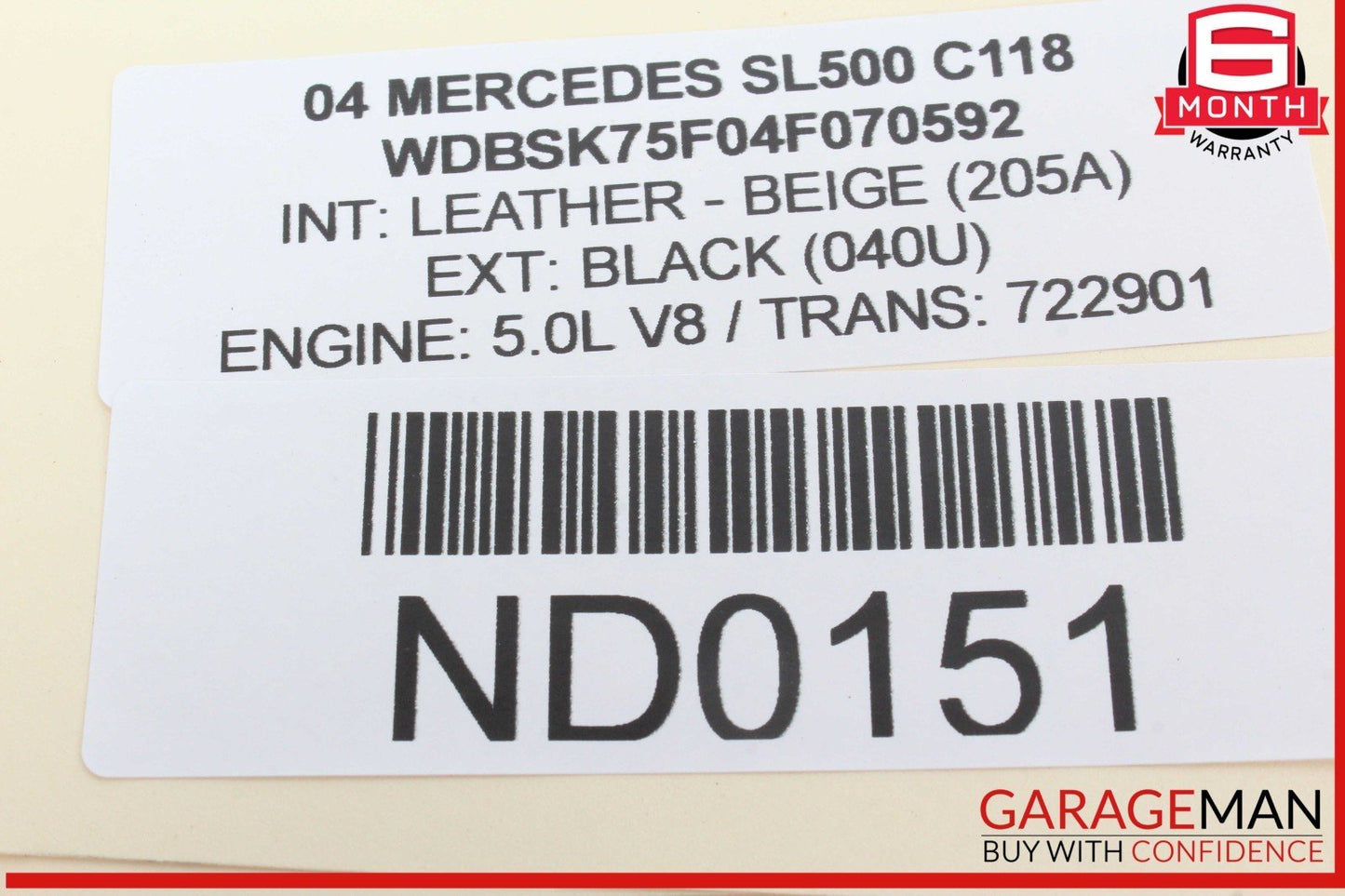 03-12 Mercedes R230 SL500 SL55 AMG Front Left Under Seat Control Module Unit OEM