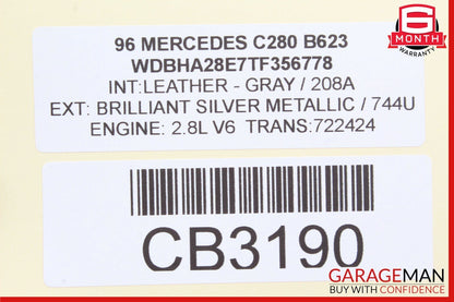 96-00 Mercedes W202 C280 Front Left Driver Side Window Regulator Motor Unit