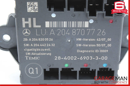 09-12 Mercedes X204 GLK350 C350 Rear Left Side Door Control Module Unit OEM