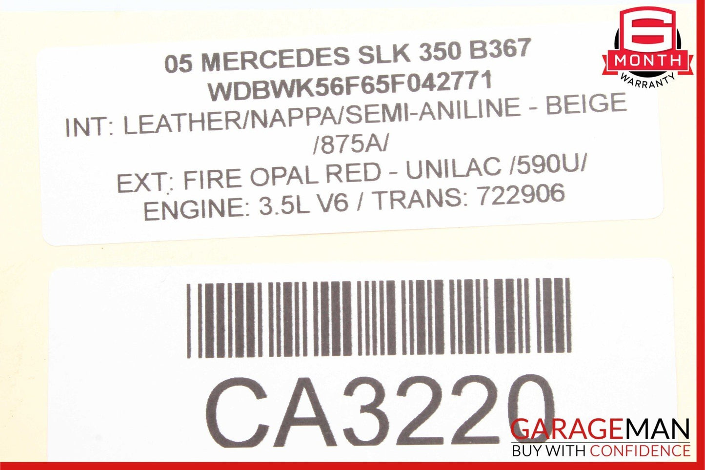 05-11 Mercedes R171 SLK350 C230 Front Left Driver Side Lower Control Arm OEM