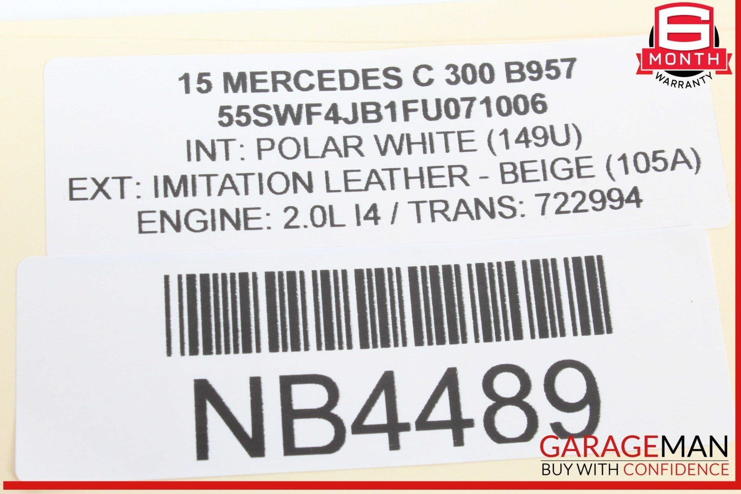 15-18 Mercedes W205 C300 Center Dashboard Hazard Control Switch w/ Clock Assy
