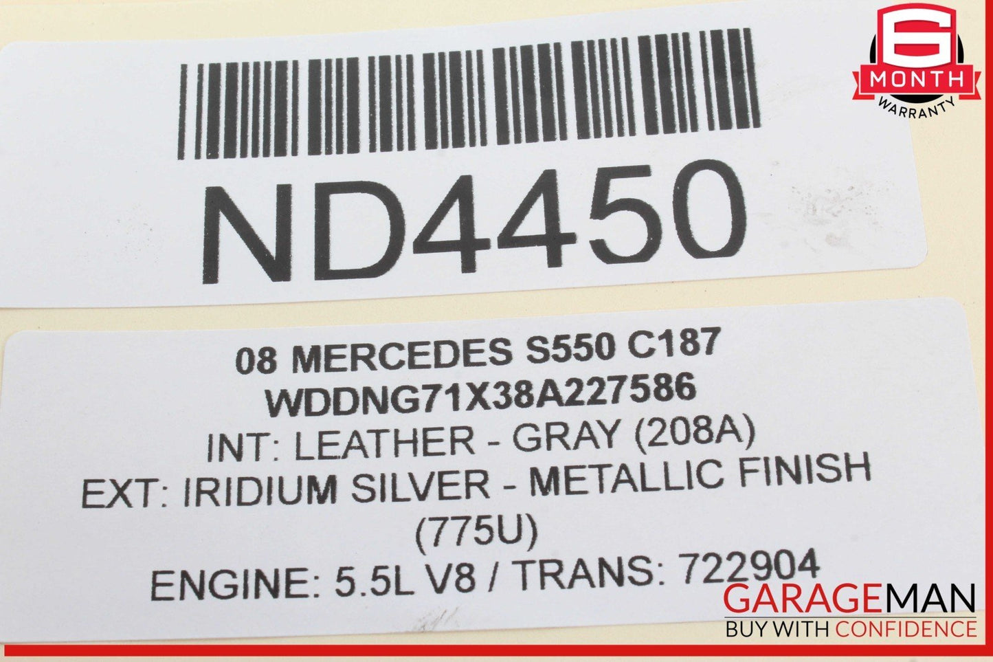 07-14 Mercedes W221 S550 CL550 Front Left Side Lower Control Arm 2213331705 OEM