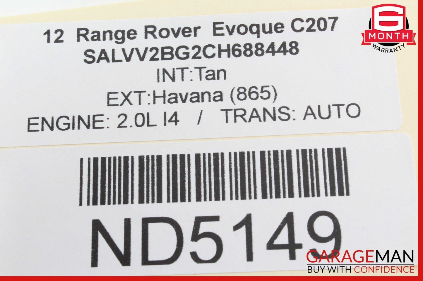 12-15 Range Rover Evoque PDC Parking Assist Control Module Unit BJ3215K866CH OEM