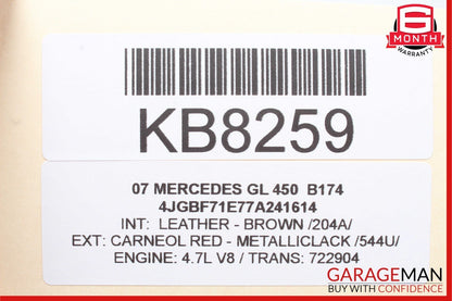 07-12 Mercedes X164 GL450 Rear 3rd Row Seat Folding Power Switch Button Brown