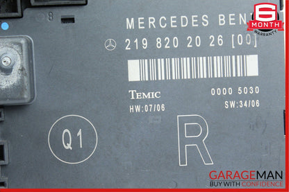 06-11 Mercedes W219 CLS550 CLS500 Front Right Door Control Module 2198202026 OEM
