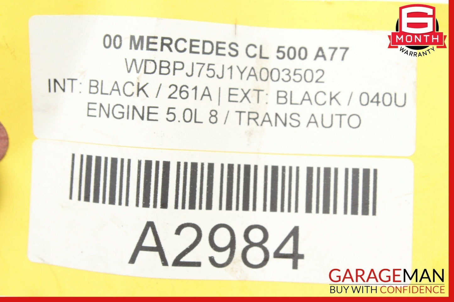 00-02 Mercedes W215 CL500 CL55 AMG Dashboard Dash Hazard Light Control Panel OEM