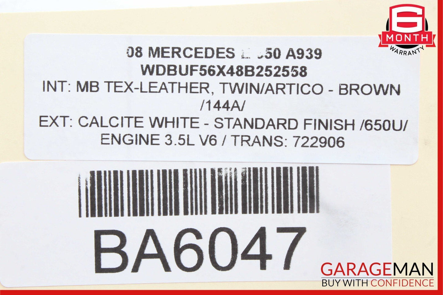 03-09 Mercedes W211 E350 E550 Front Right Side Door Window Regulator Motor Unit