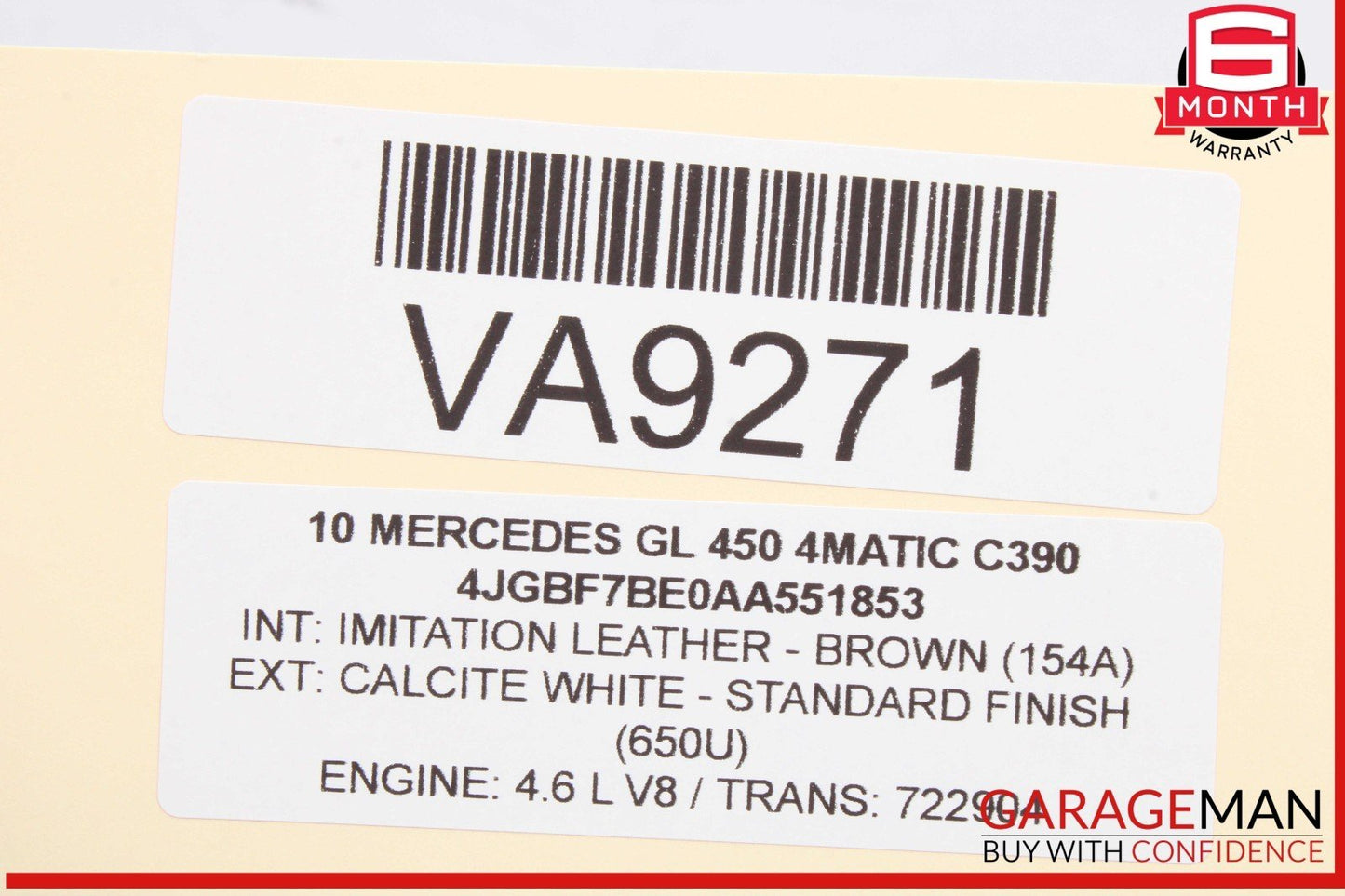 06-13 Mercedes X164 GL450 ML350 Rear Left Driver Side Window Regulator Motor