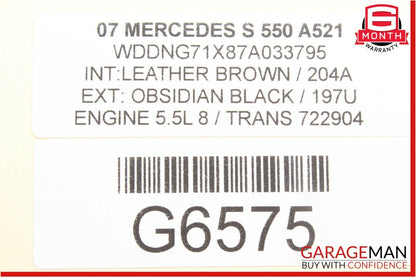 07-10 Mercedes W221 S550 CL550 Speedometer Odometer Instrument Cluster Gauge