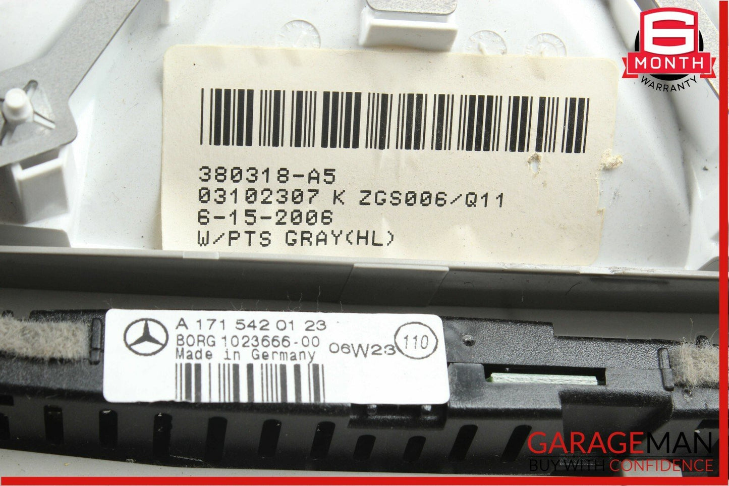 06-12 Mercedes GL450 ML320 Rear Overhead Dome Light Lamp Parking Sensor Grey OEM