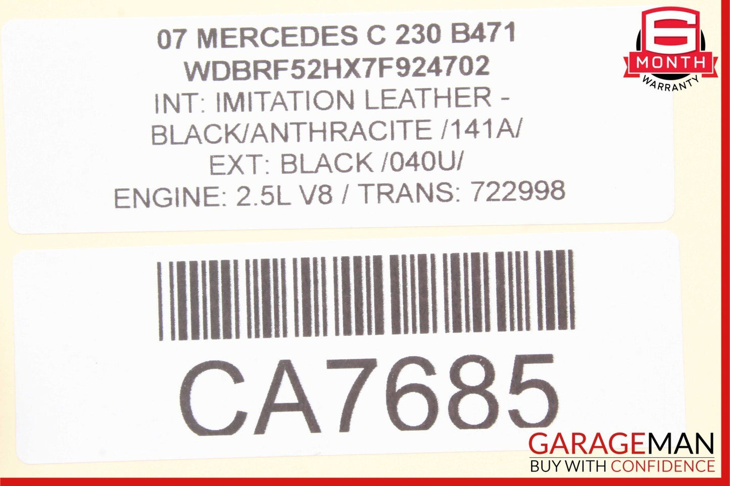 05-11 Mercedes W203 C230 C280 Front Left Driver Side Lower Control Arm OEM