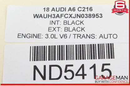 12-18 Audi A6 Rear Center Console AC A/C Air Vent Grille Grill 4G0819203 Genuine