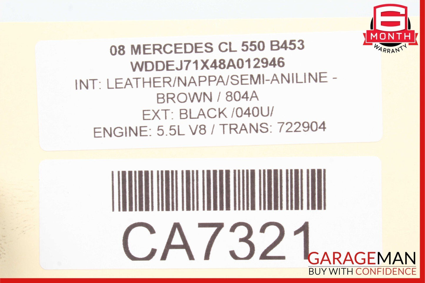 07-14 Mercede W216 CL550 Rear Right / Left Side Tie Rod Lower Control Arm OEM