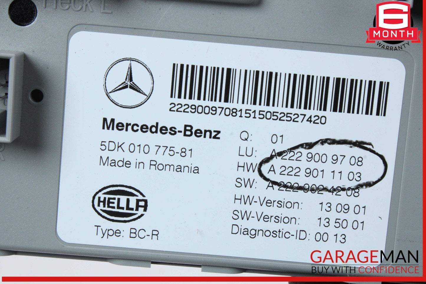 15-18 Mercedes W205 C300 C400 C350e Rear Trunk SAM Control Module Unit OEM