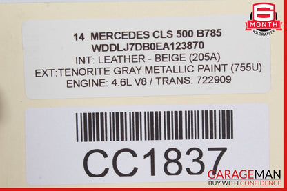 12-14 Mercedes W218 CLS550 Front Right Side Interior Door Panel OEM