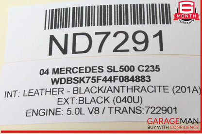 03-08 Mercedes R230 SL500 Rear Right Seat Belt Retractor Luggage w/ Speaker OEM