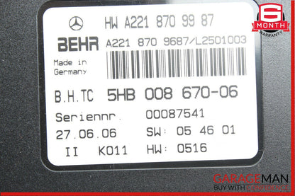 07-14 Mercedes W221 S550 CL550 AC A/C Heater Blower Motor Control Module Unit