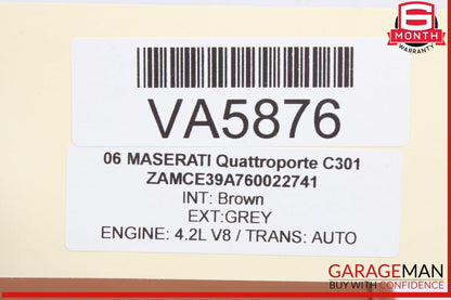 03-13 Maserati Quattroporte M139 Rear Center Seat Headrest OEM