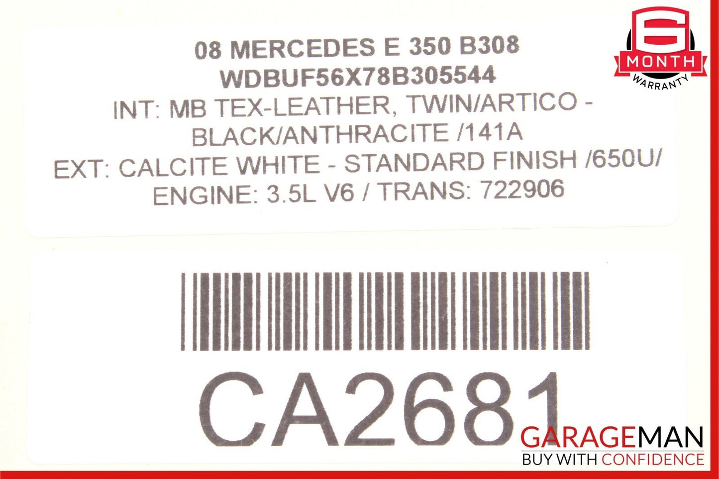 03-09 Mercedes W211 E350 E500 E63 Rear Right Side Window Regulator Motor