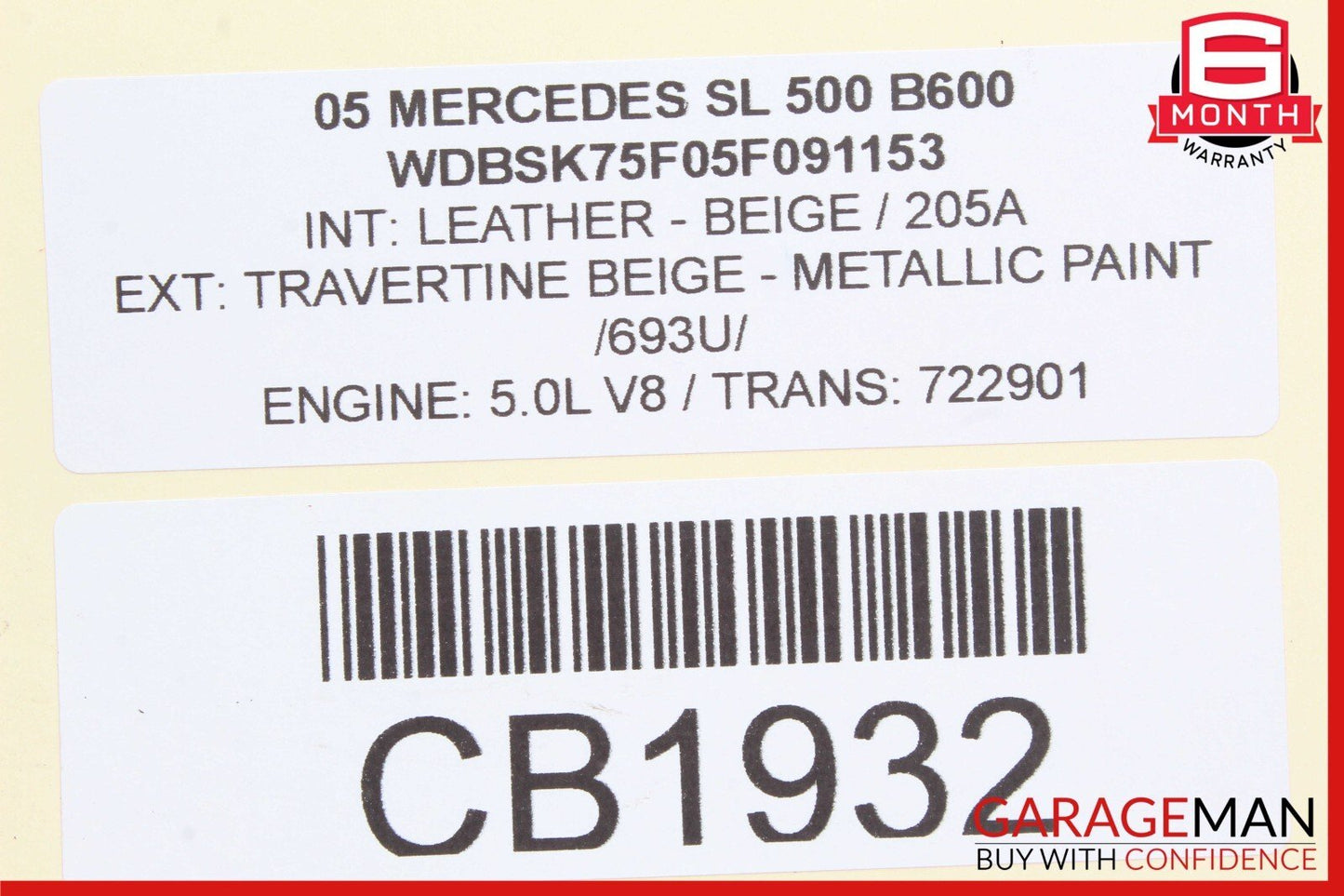 03-11 Mercedes SL500 CLS500 E350 Rear Left Side Thrust Arm Lower Control Arm