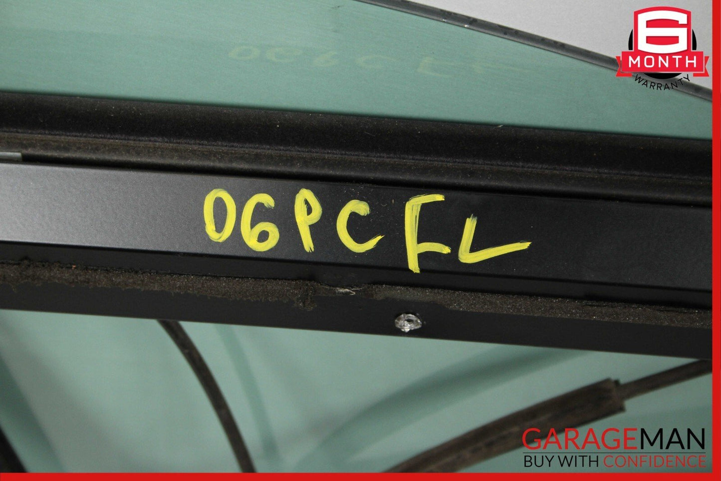 03-06 Porsche Cayenne 955 Front Left Side Door Window Frame Glass Panel Assy