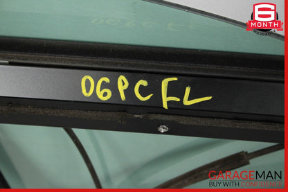 03-06 Porsche Cayenne 955 Front Left Side Door Window Frame Glass Panel Assy