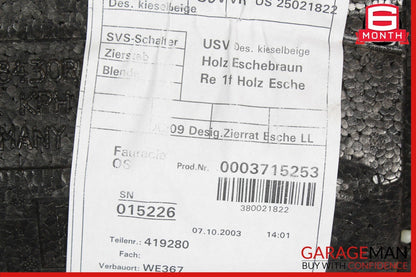 03-05 Mercede W209 CLK500 Convertible Door Panel Front Right Side Gray OEM