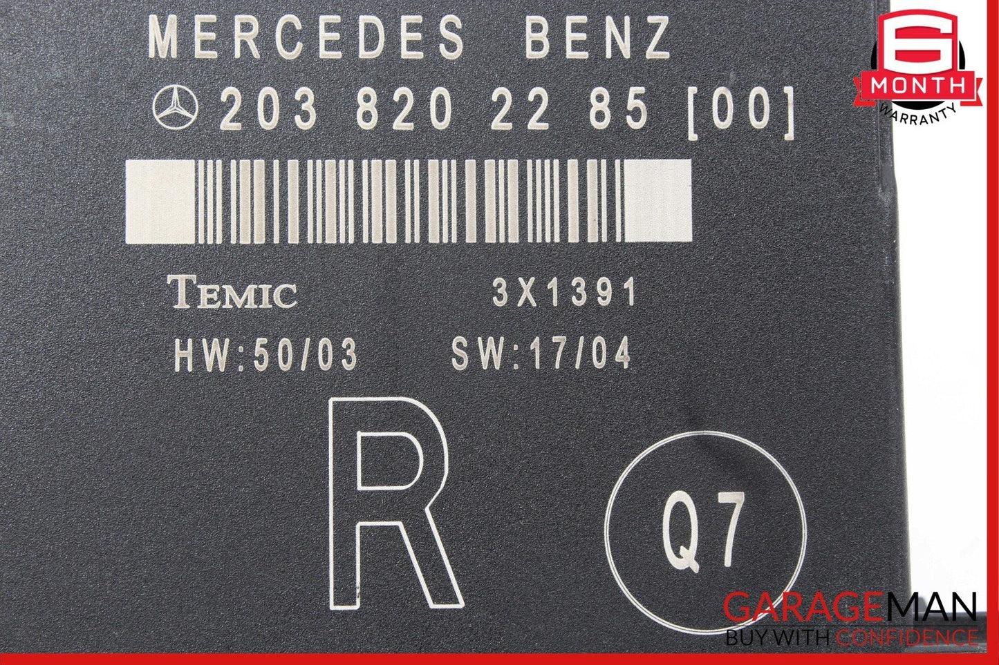 01-07 Mercedes W203 C230 C320 C350 Rear Right Side Door Computer Control Module