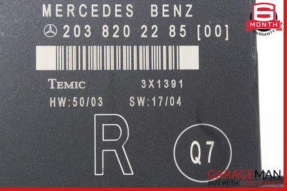 01-07 Mercedes W203 C230 C320 C350 Rear Right Side Door Computer Control Module