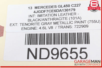 12-16 Mercedes X166 GL450 ECU ECM Engine Computer Control Module Unit OEM