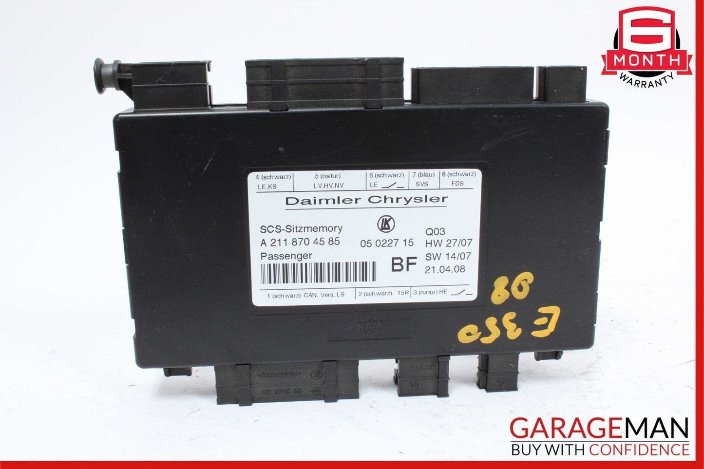 03-12 Mercedes E350 E550 GL450 GL500 CLS550 Front Right Seat Control Module Unit
