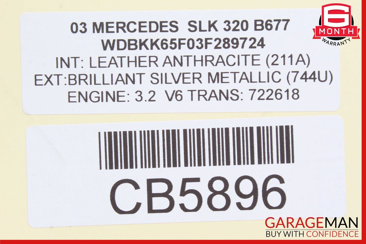 01-04 Mercedes R170 SLK320 SLK230 Front Right Side Exterior Door Handle OEM