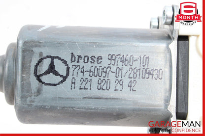 07-13 Mercedes W221 S550 S600 S63 AMG Rear Left Door Window Regulator Motor Unit