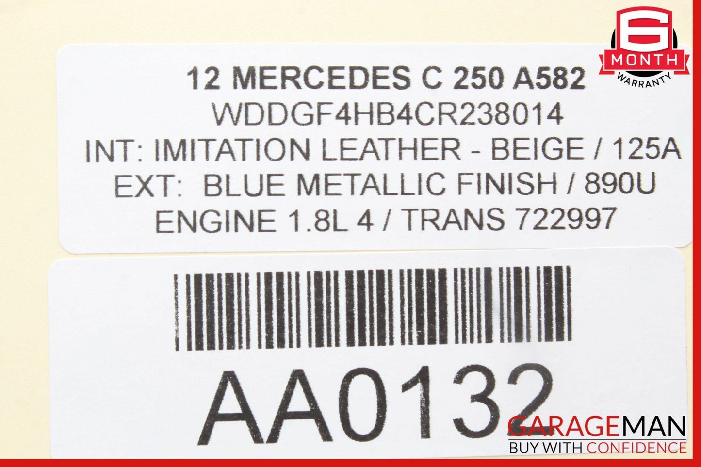 08-14 Mercedes W204 C250 C300 Radiator Coolant Overflow Tank Reservoir OEM