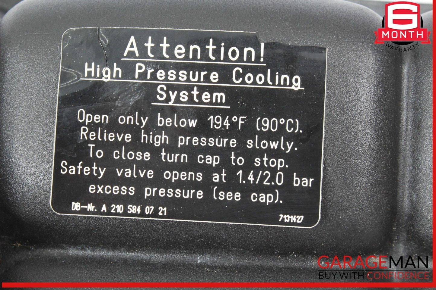 96-03 Mercedes W210 E320 Radiator Overflow Coolant Expansion Reservoir